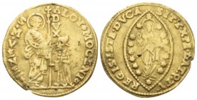 Venezia, Alvise IV Mocenigo, 1763-1778 Zecchino 1763-1778, AV 23.5mm., 3.38g. ALOY MOCEN - S M VENET Doge with standard kneeling before St. Mark. Rev....