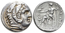 Celtic, Danube region, uncertain tribes Tetradrachm III cent. BC, AR 26mm., 17.20g. Head of Heracles r., wearing lion-skin headdress. Rev. Zeus seated...