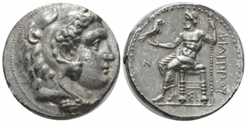 Kingdom of Macedon, Philip III Arridaeus, 323-317 Sidon Tetradrachm circa 322-32...