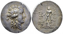 Island of Thrace, Thasos Tetradrachm after 150, AR 36mm., 13.73g. Wreathed head of Dionysus r. Rev. Hercules standing l., holding club and lion-skin; ...