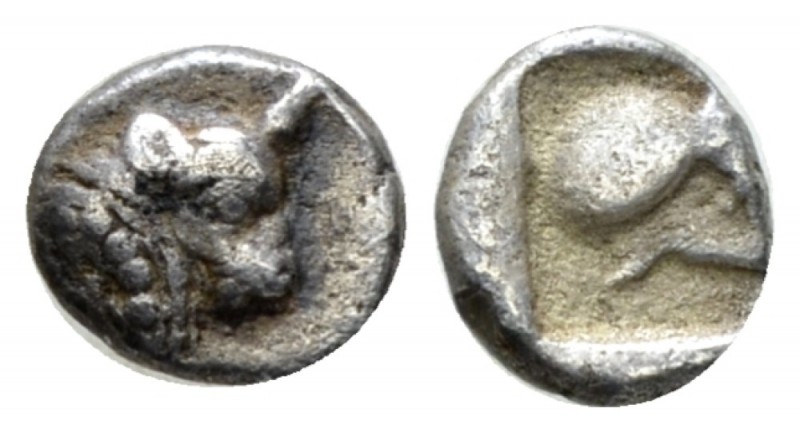 Phocis, Federal Coinage Hemiobol 485-480 BC, AR 7.5mm., 0.41g. Profile head and ...