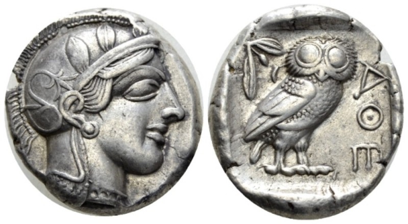 Attica, Athens Tetradrachm after 449 BC, AR 23.2mm., 17.15g. Head of Athena r., ...