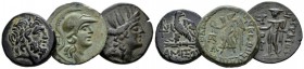 Pontus, Amisus Lot of 3 Bronzes I-II cent., Æ 22.9mm., 21.90g. Large lot of three Bronzes, including: Amisos (Pontus), Korykos (Cilicia), Seleukeia (C...