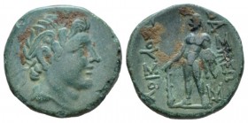 Kingdom of Bithynia, Prusias II, 182-149. Bronze circa 182-149, Æ 18mm., 3.41g. Head of Prusias r., wearing winged diadem. Rev. Heracles standing l.; ...