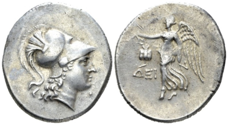 Pamphilia, Side Tetradrachm circa 205-100 BC, AR 31mm., 16.85g. Helmeted head of...