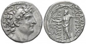 The Seleucid Kings, Antiochus VIII Epiphanes, 121-96 BC Antioch Tetradrachm circa 121-113, AR 28mm., 16.57g. Diademed head r. Rev. Zeus Uranius standi...