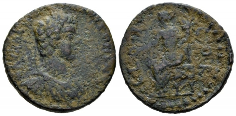 Corinthia, Corinth Caracalla, 198-217 Bronze circa 198-217, Æ 25.4mm., 8.72g. Ba...