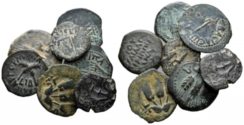 Judaea, Uncertain mint Lot of 7 bronzes I-II cent., Æ 18mm., 15.24g. Lot of 7 Br...