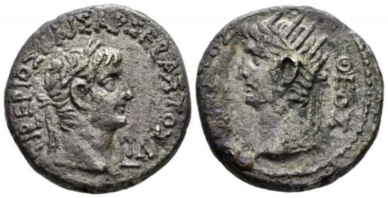 Egypt, Alexandria Tiberius, 14-37 Tetradrachm circa 27-28 (year 14), billon 24.5...