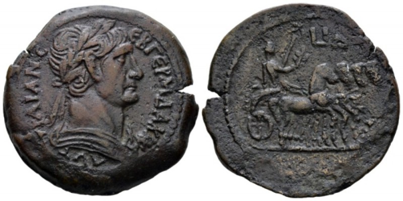 Egypt, Alexandria. Dattari. Trajan, 98-117 Drachm circa 110-111 (year 14), AR 34...