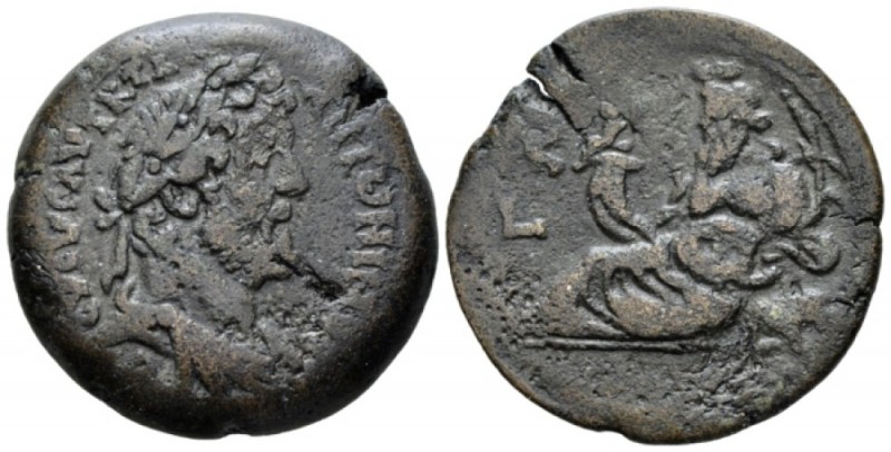 Egypt, Alexandria. Dattari. Antoninus Pius, 138-161 Drachm circa 156-157 (year 2...