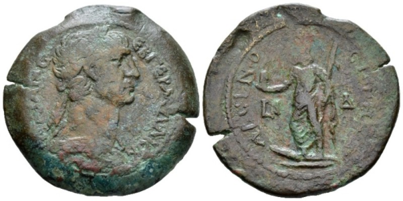 Egypt, Arsinoite. Dattari. Trajan, 98-117 Drachm circa 110-111 (year 14), Æ 36.5...