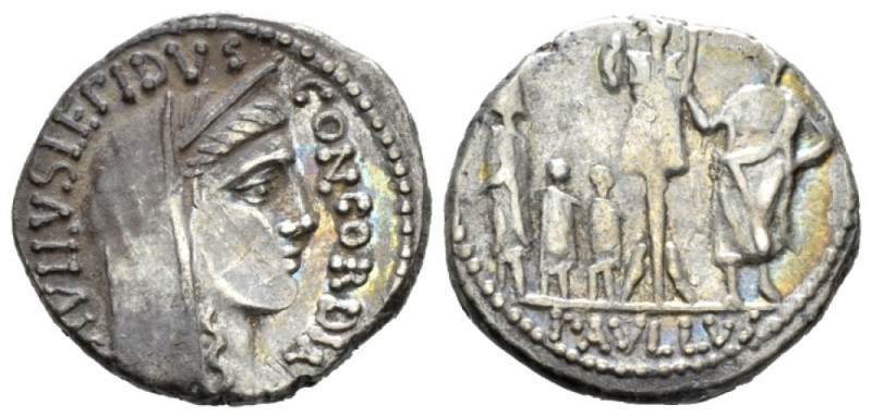 L. Aemilius Lepidus Paullus. Denarius circa 62, AR 18.5mm., 3.85g. PAVLLVS LEPID...