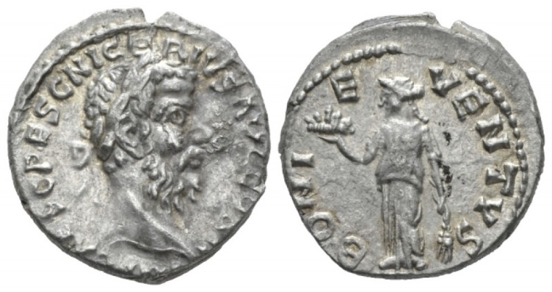 Pescennius Niger, 193-194 Denarius circa 193-194, AR 18mm., 2.09g. Laureate head...