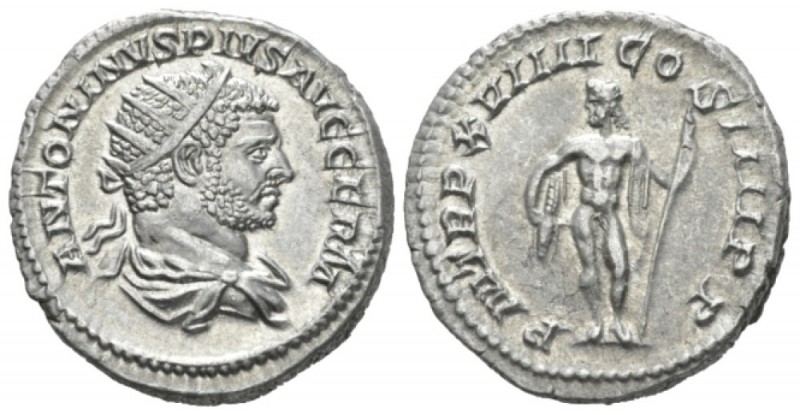 Caracalla, 198-217 Antoninianus circa 216, AR 21.8mm., 5.53g. ANTONINVS PIVS AVG...