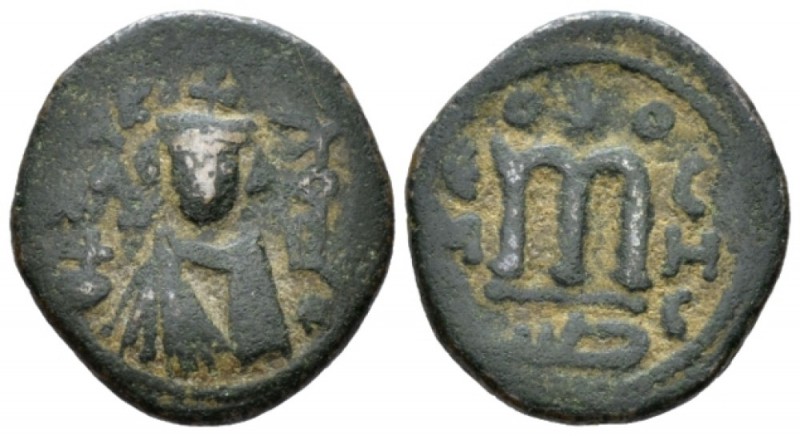 Arab Byzantine. Fals in style of Heraclius and Constans II circa 640, Æ 20mm., 4...