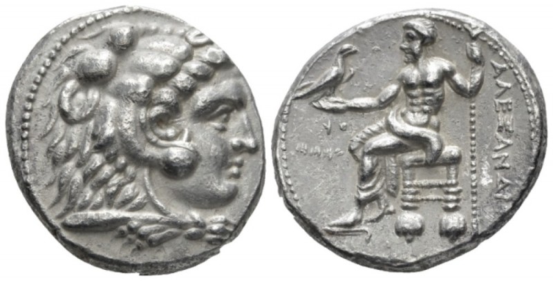 Kingdom of Macedon, Ake Tetradrachm circa 320-319, AR 26mm., 16.91g. Head of Her...