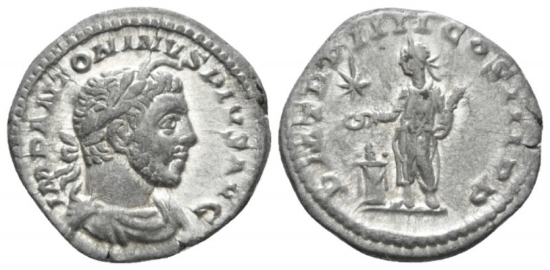 Elagabalus, 218-222 Denarius 221, AR 18.5mm., 3.78g. IMP ANTONINVS PIVS AVG Laur...