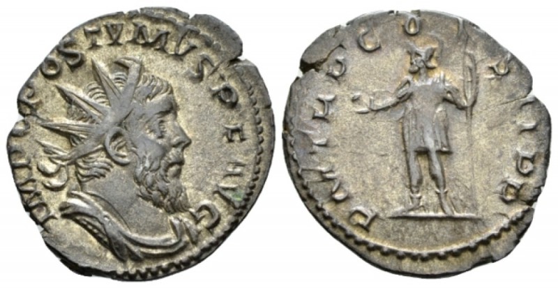 Postumus, 259-268 Antoninianus Treveri circa 261, billon 20mm., 3.10g. Radiate, ...