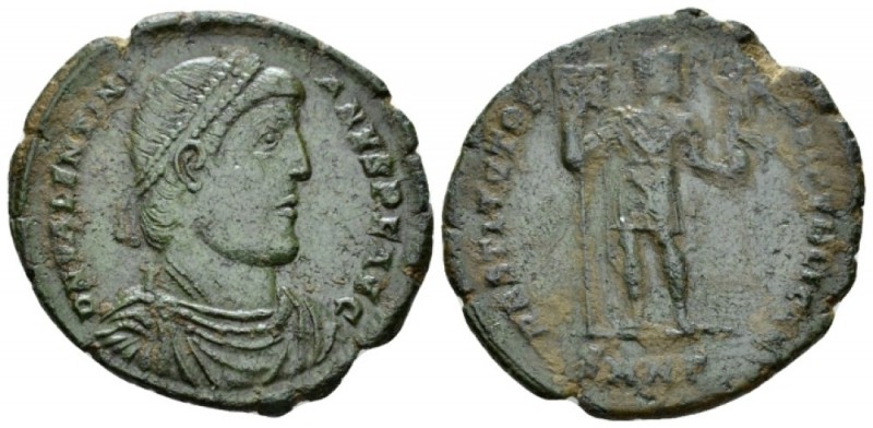 Valentinian I, 364-375 Bronze Nicomedia circa 364-367, Æ 30mm., 7.71g. Pearl-dia...