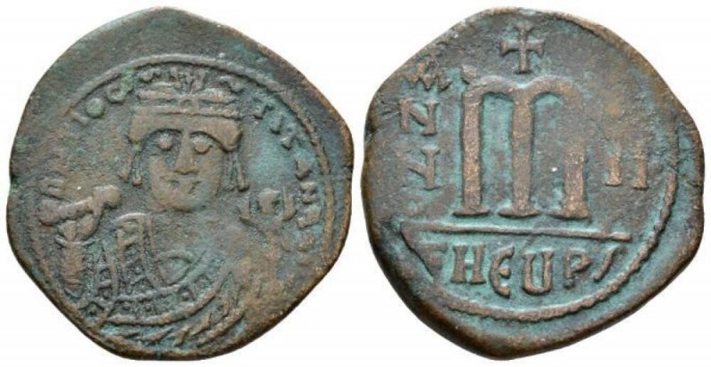 Maurice Tiberius. 582-602. Follis Antiochia circa 583-584, Æ 30mm., 11.29g. Crow...