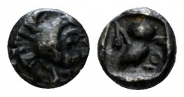 Attica, Athens Hemiobol circa 455-450, AR 6mm., 0.29g. Head of Athena r., wearing crested Attic helmet. Rev. Owl, with closed wings, standing r. with ...