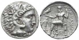 The Seleucid Kings, Seleucus I Nicator, 312- 281 BC Uncertain mint Tetradrachm circa 312-294, AR 27mm., 16.97g. Head of Herakles r., wearing lion skin...