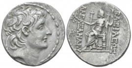 The Seleucid Kings, Alexander II Zabinas, 128-122 BC Antioch on the Orontes Tetradrachm circa 128-122, AR 28mm., 16.12g. Diademed head r. Rev. Zeus se...
