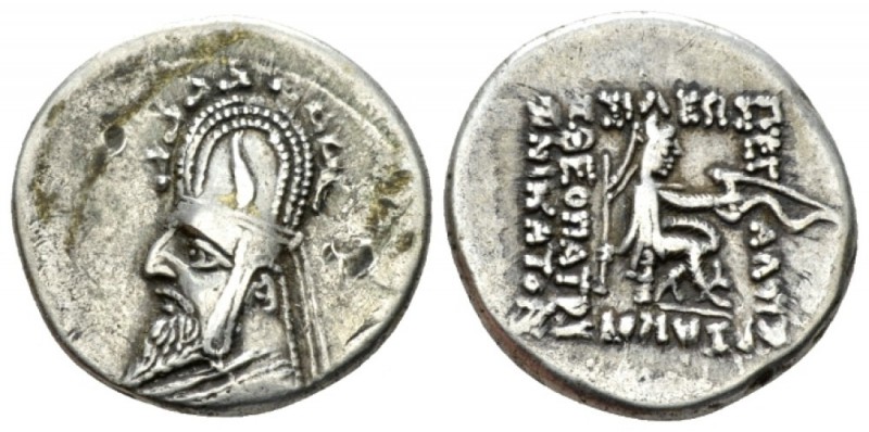 Parthia, Gotarzes I, 95-87 Drachm circa 95-87, AR 18mm., 4.03g. Bust l. wearing ...