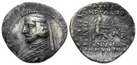 Parthia, Phraates III, 70-57. Drachm circa 70-57, AR 18mm., 3.26g. Diademed bust l. Rev. Archer seated r. on throne. Shore 152. Sellwood 36.6 (Darios)...