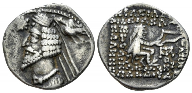 Parthia, Phraates IV, 38-2. Drachm circa 38-2, AR 19mm., 3.95g. Kings of Parthia...
