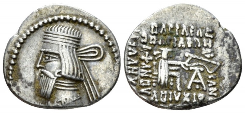 Parthia, Artabanos II, 10-38. Drachm circa 10-38, AR 22mm., 3.76g. Diademed bust...