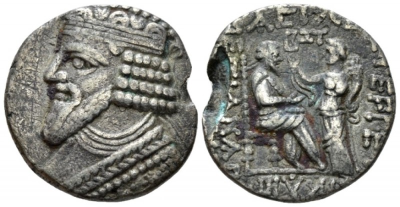 Parthia, Gotarzes II, 40-51. Tetradrachm circa 40-51, billon 26mm., 8.54g. Kings...