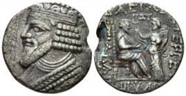 Parthia, Gotarzes II, 40-51. Tetradrachm circa 40-51, billon 26mm., 8.54g. Kings of Parthia, 40-51, billon 25mm, 8.54g. Diademed bust l. Rev. King sea...