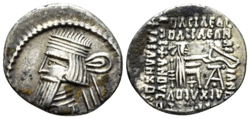 Parthia, Artabanos III, 80-90. Drachm circa 80-90, AR 21mm., 3.59g. Diademed bus...