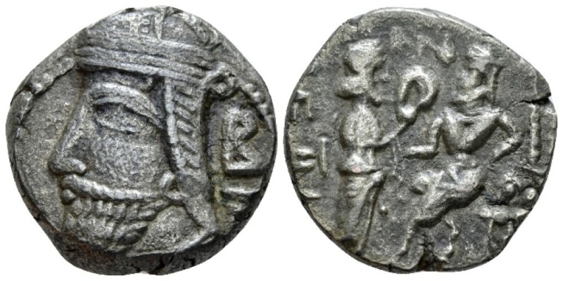 Parthia, Vologases VI, 208-228 Tetradrachm circa 208-228, billon 25mm., 13.13g. ...