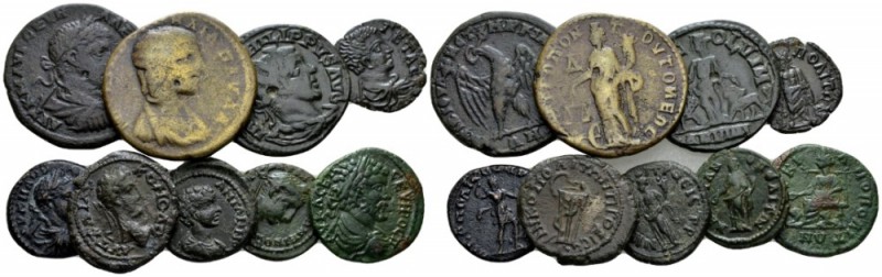 Moesia, Marcianopolis Julia Paula, wife of Elagabalus Lot of 9 bronzes circa 218...