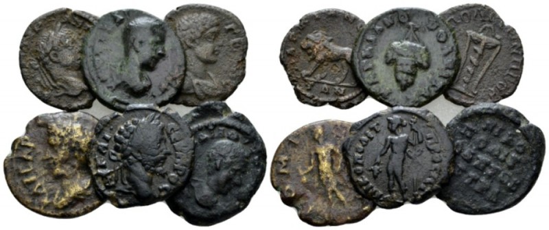 Moesia, Marcianopolis Geta, 209-212 Lot of 6 bronzes circa 198-201, Æ 20mm., 17....