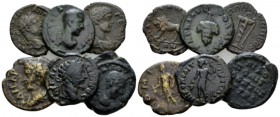 Moesia, Marcianopolis Geta, 209-212 Lot of 6 bronzes circa 198-201, Æ 20mm., 17.65g. Lot of 5 bronzes: Elagabalus, Diadumenian, Marcianopolis; S. Seve...