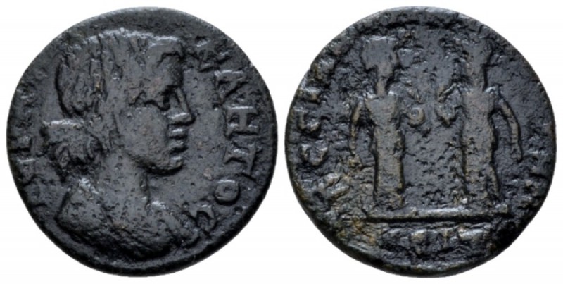 Aeolis, Temnus Pseudo-autonomous issue. Bronze Time of S. Alexander-Philip I, Æ ...