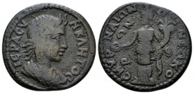 Ionia, Smyrna Pseudo-autonomous issue. Bronze circa 238-244 Time of Gordian III, Æ 24.5mm., 6.03g. IEPA CV – NKΛHTOC Bust of Senate r. Rev. CMVP – NAI...