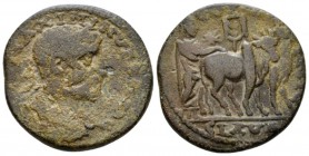 Cilicia, Ninica-Claudiopolis Maximinus I, 235-238 Tetrassarion circa 235-238, Æ 26mm., 10.07g. IMP CS IVL VER MAXIMINVS Laureate and cuirassed bust r....
