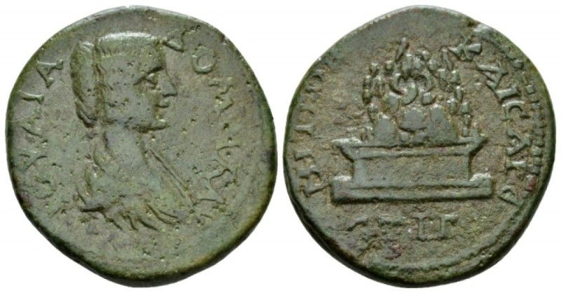 Cappadocia, Caesarea Julia Domna, wife of Septimius Severus Bronze circa 205-206...