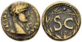 Seleucis ad Pieria, Antioch Nero, 54-68 Bronze circa 54-68, Æ 29mm., 14.35g. Laureate head of Nero r.; before, lituus. Rev. Large S C within olive-wre...