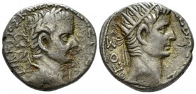 Egypt, Alexandria Tiberius, 14-37 Tetradrachm circa 20-21 (year 7), billon 25.3mm., 13.26g. Laureate head of Tiberius r.; below chin, LZ. Rev. Radiate...