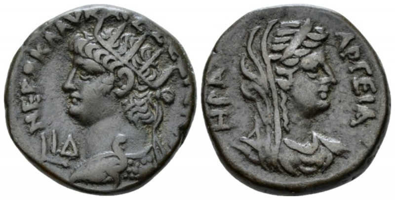 Egypt, Alexandria Nero, 54-68 Tetradrachm circa 67-68 (year 14), billon 25mm., 1...