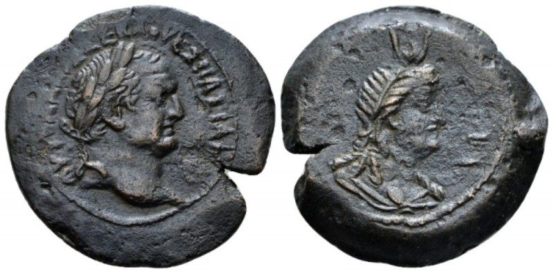 Egypt, Alexandria Vespasian, 69-79 Diobol circa 74-75 (year 7), Æ 27.4mm., 10.51...