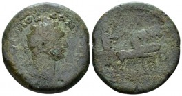 Egypt, Alexandria Domitian, 81-96 Hemidrachm circa 95-96 (year 15), Æ 27.1mm., 10.03g. Laureate head r. Rev. Emperor in quadriga r.; above LIE. RPC 27...