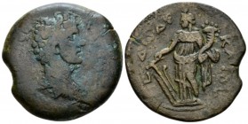 Egypt, Alexandria Marcus Aurelius Caesar, 139-161. Drachm circa 148-149 (year 12), Æ 33.4mm., 19.87g. Bare-headed, draped and cuirassed bust r. Rev. L...