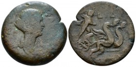 Egypt, Alexandria Faustina junior, daughter of Antoninus Pius and wife of Marcus Aurelius Tetradrachm circa 150-151 (year 14), Æ 33mm., 18.12g. Draped...